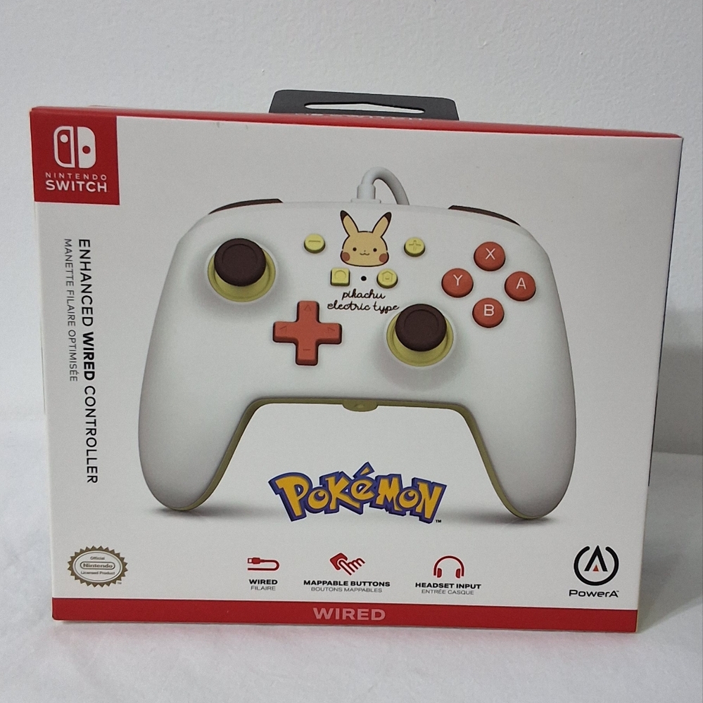 Pokemon PowerA Enhanced Nintendo Switch Wired Controller- Pikachu Electric Type